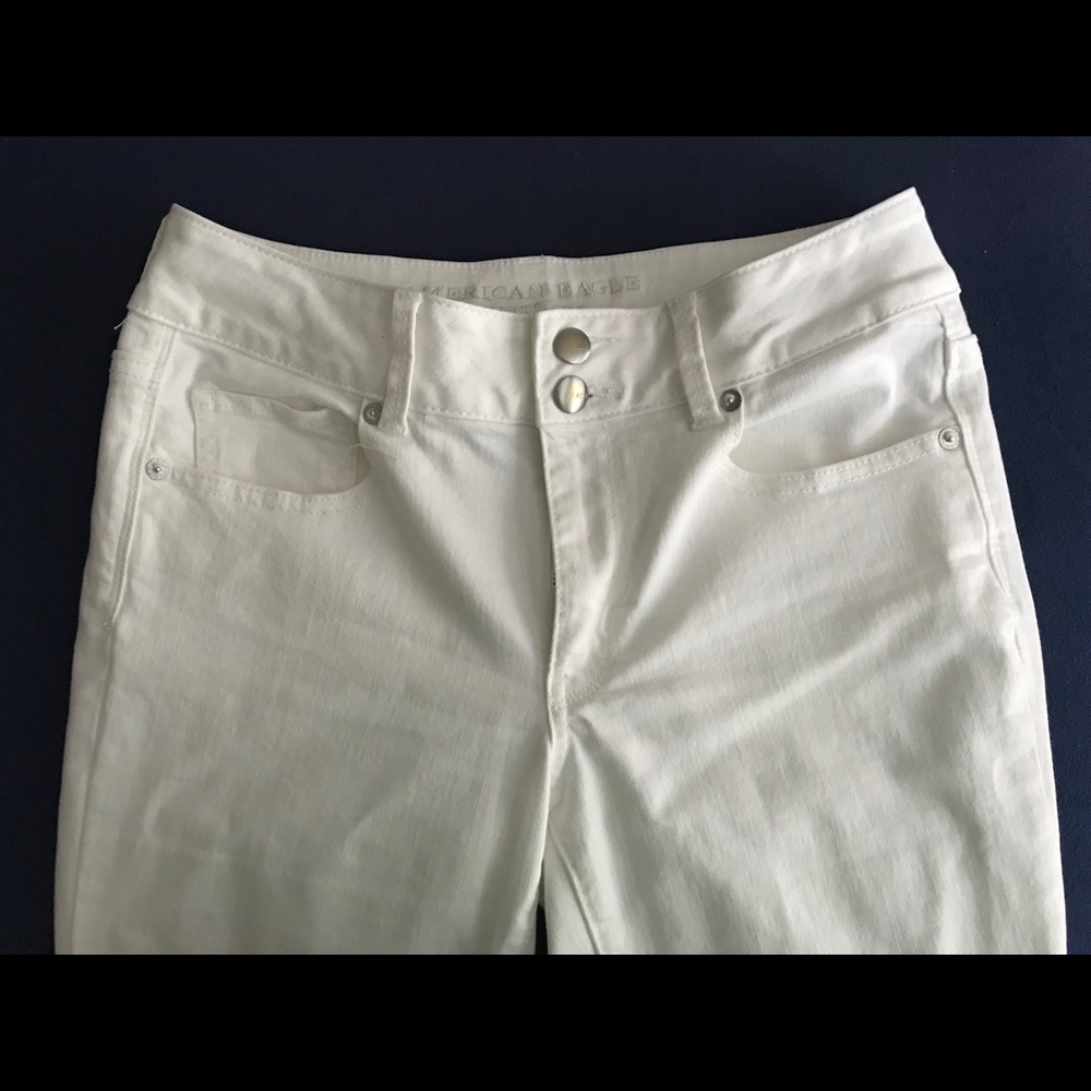 White AE Denim Capris